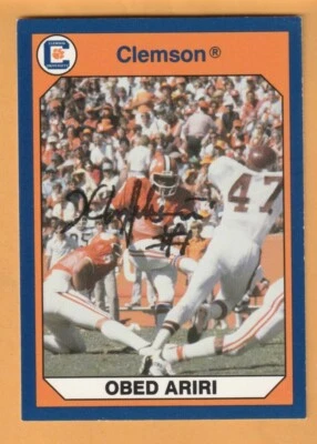 Obed Ariri Clemson Tigers AUTO Signed 1990 Card - Image 1 of 2