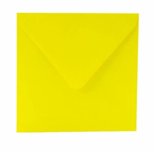 # 25 St Briefumschläge Gelb Quadratisch Nassklebend -16 x 16 cm - Bild 1 von 2