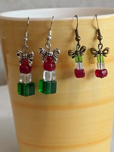 Mother and Daughter Christmas Package Earring Set