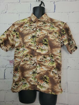 Old Navy men Tropical Hawaiian Shirt size Small Short Sleeve Cotton Multi-Color Foto 1 de 4