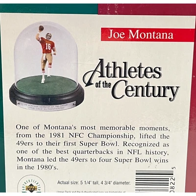 Estatueta Upper Deck Tributes Joe Montana Atletas do Século SF 49ers NFL - Imagem 1 de 4