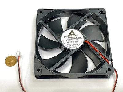 GDSTIME 5V 2Pin 12cm 120mm x 25mm GDA 1225 Axial Exhaust Cooling Fan G16 - Image 1 of 2