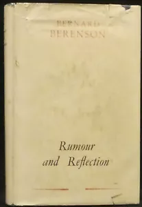 Berenson, Bernard. Rumor and Reflection. First Edition - Picture 1 of 6