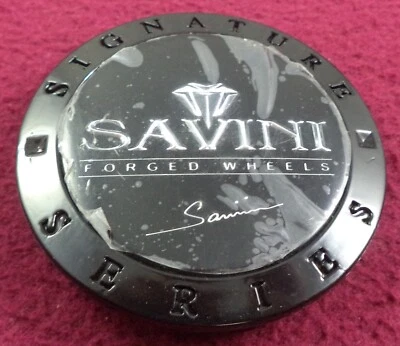 Tapa central de rueda personalizada negra brillante Savini Wheels # SAVINI MS-CAP-Z167 (1) Foto 1 de 3