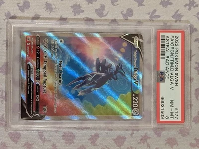 2022 POKEMON SWORD & SHIELD ASTRAL RADIANCE FULL ART/ORIGIN FORME DIALGA V PSA 8 - Image 1 of 2