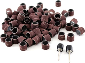 Grano de tambor de arena TEMO 100 piezas 1/2 pulgada 60 grueso con mandril de 2 piezas 1/8 pulgadas para Dre - Imagen 1 de 12