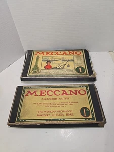 Vintage Meccano Erector Set 1 & Accessory Set 1A Original Boxes - Parts - Picture 1 of 9