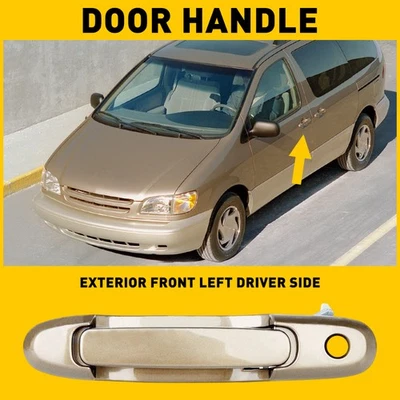 Maçaneta de porta para 1998-2003 Toyota Sienna externa dianteira esquerda motorista lado esquerdo bege - Imagem 1 de 4