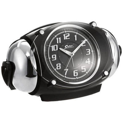 SEIKO NR438K Alarm Clock Analog Loud Bell Sound Pixis RAIDEN Black Metallic JPN - Image 1 of 4