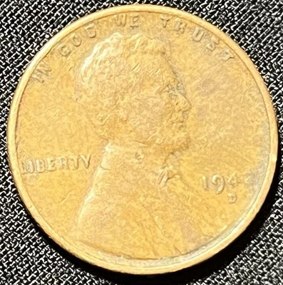 1942 D Wheat Penny LIBERTY Error, Reverse Error, E PLURIBUS, Very Rare Coin!!! - Image 1 of 2