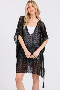 Crochet Lace Tassel Cover Up - Picture 1 of 3