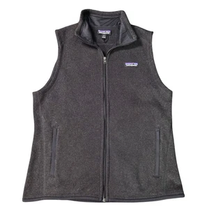 Patagonia Better maglione gilet donna nero medio full zip pile senza maniche - Foto 1 di 9