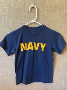 Soffe Boys Blue US Armed Forces 'Navy' Short Sleeve Shirt Size S (8) - Picture 1 of 2
