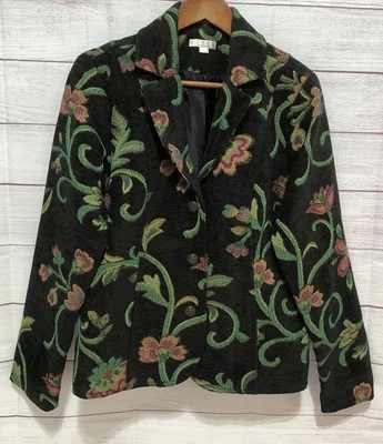 Chaqueta Blazer Erin London Tapiz Mujer Grande Brocado Ropa Artística Boho De Colección Usada en Excelente Condición Foto 1 de 4
