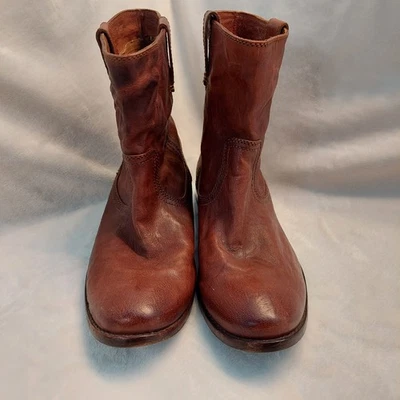 Frye Roper Boots Women 10 M Brown Leather Western Riding Rodeo Comfort Booties - Image 1 of 4