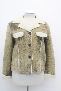 TOP BEIGE LAMMFELL SHEARLING LAMMFELL MANTEL JACKE DAMEN WOMAN GRÖSSE 2-4 - Bild 1 von 5