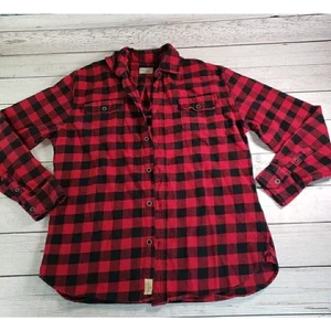 Jachs New York Shacket Mens Large LT Red Buffalo Plaid Flannel Shirt Jacket - Picture 1 of 9