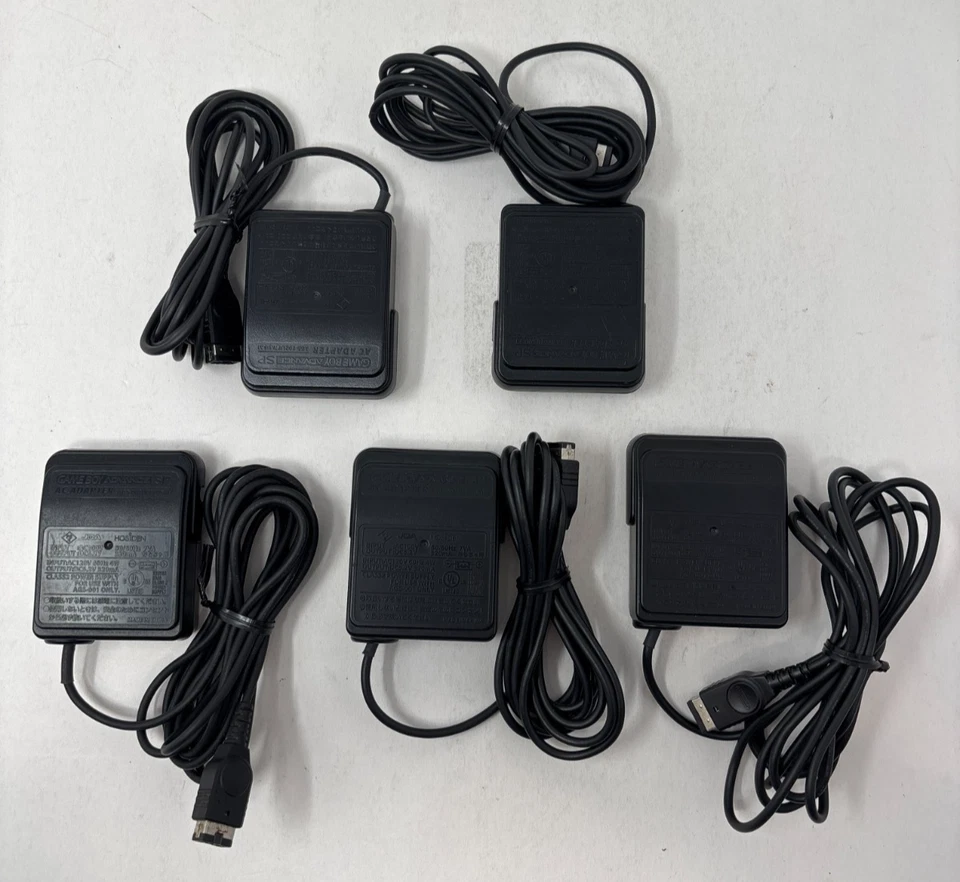 Cargadores de Pared Nintendo Game Boy Advance SP Lote de 5 Adaptadores OEM Probados ¡Funciona! Foto 1 de 1