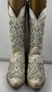 Stivali cowgirl donna da collezione JB Dillon beige opalescenti scintillanti a punta 7,5 - Foto 1 di 13