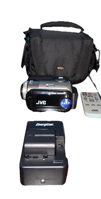 JVC Everio GZ-MG77U 30gb HDD Camcorder Video Camera W/ Case Battery TESTED - Image 1 of 4