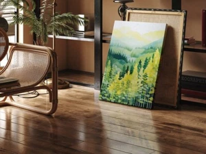 Summer Nature Abstract Painting, Green Unframed Canvas Print Australian Wall Art - Picture 1 of 4