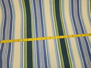 Aloe blue printed fabric by the yard is ideal for upholstery & drapery projects - Picture 1 of 3