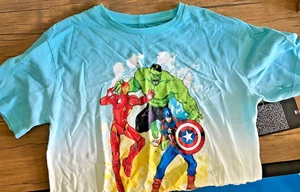 BNWT New Disney Marvel Artists Series T-Shirt 13Y - Hulk Iron Man Capt America - Picture 1 of 8