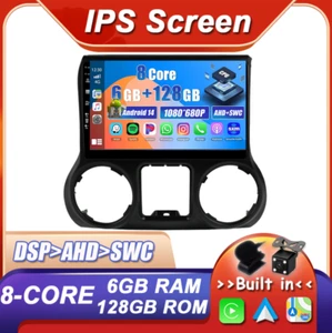 ✅6 GB+128 GB✅ Carplay estéreo de coche para Jeep Wrangler 2007-2017 Android14 GPS CarPlay - Imagen 1 de 18