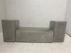 Sony Silver Satellites (2) SS-MSP2 & Center (1) SS-CNP2 Speakers Home Stereo - Picture 1 of 7