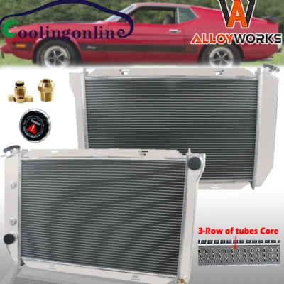 3 CORE RADIATOR FIT 1971 72 1973 FORD MUSTANG COUGAR/LTD/MERCURY 5.8L 5.0L#CC381 - Image 1 of 4