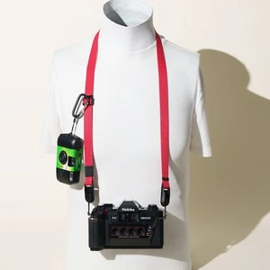Red Diamond Pattern Nylon Camera Strap Adjustable/ Fixed & Peak Design Anchors - Picture 1 of 18