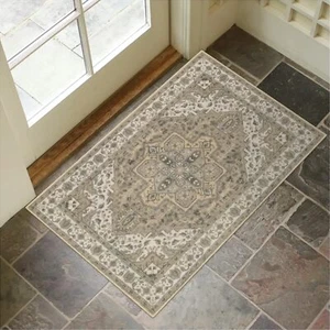 Washable Indoor Door Mat Non Slip Retro Entryway Rug 24" x 36" Doormat Low-Pi... - Picture 1 of 7