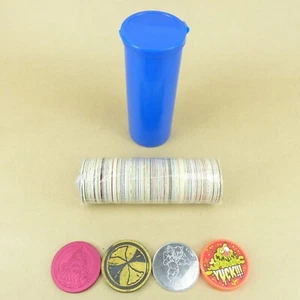 100 Pogs + 4 Slammers + Pog Tube 1990s Retro Nostalgia! Pog Game Ready To Play - Picture 1 of 1