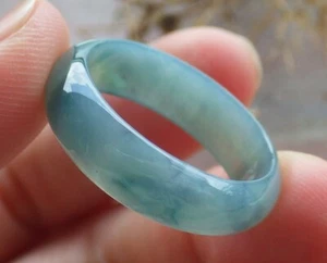 Anillo circular redondo de jadeíta natural verde certificado por video NO. 9 107054 VS - Imagen 1 de 13