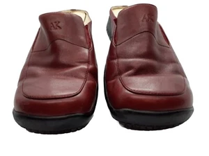 ANNE KLEIN Wine Brown Color Womens SZ 8.5 SLIP On Clog Leather Uppers Y2K  - Picture 1 of 6