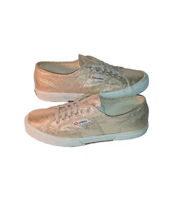 Superga Women's 2750 Classic Metalic Gold Low Top Sneaker Size 10 Super Clean! - Picture 1 of 5