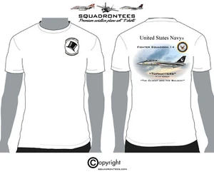 Maglietta VF-14 Tophatters F-14 Tomcat Squadron - Prodotto con licenza USN - Foto 1 di 3