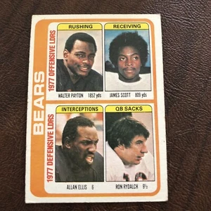 1978 TOPPS CHICAGO BEARS TEAM CHECKLIST #504 WALTER PAYTON FOOTBALL CARD (UM) - Picture 1 of 2