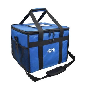 eZone Heavy Duty Pizza Food Delivery Bag with Divider 18x18x14” Zipper BLUE - Picture 1 of 7