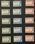 WEST INDIES LOT OF 15 MINT MH STAMPS (5 SETS COUNTRIES) QUEEN ELIZABETH II