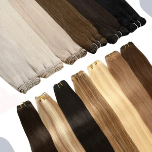 Weft Hair Extensions Real Human Hair Weaves Sew-in Double Weft Remy Russian Hair - Picture 1 of 93