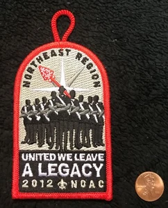 OA ORDER OF THE ARROW NE NORTHEAST REGION 2012 NOAC BSA RARE ISSUE POCKET PATCH - Imagen 1 de 2