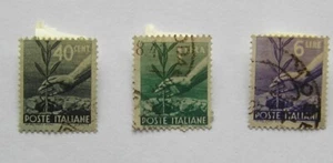 Italy Italian Stamps, Planting, collection of 3 used, 1945 - Picture 1 of 1