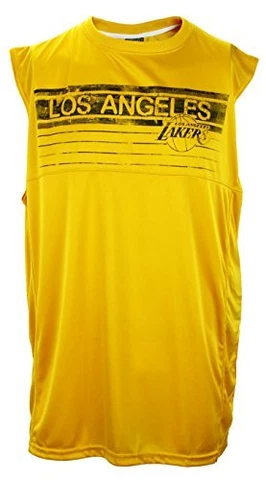 Zipway NBA Men's Big & Tall Los Angeles Lakers Sleeveless Muscle Shirt, Yellow Cover