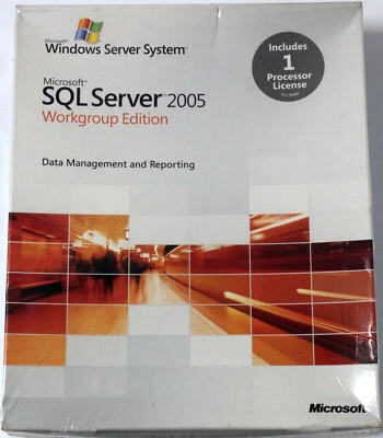 Microsoft SQL Server 2005 Workgroup - 1 CPU, Windows - Englisch - A5K-01020  NEU - Bild 1 von 4