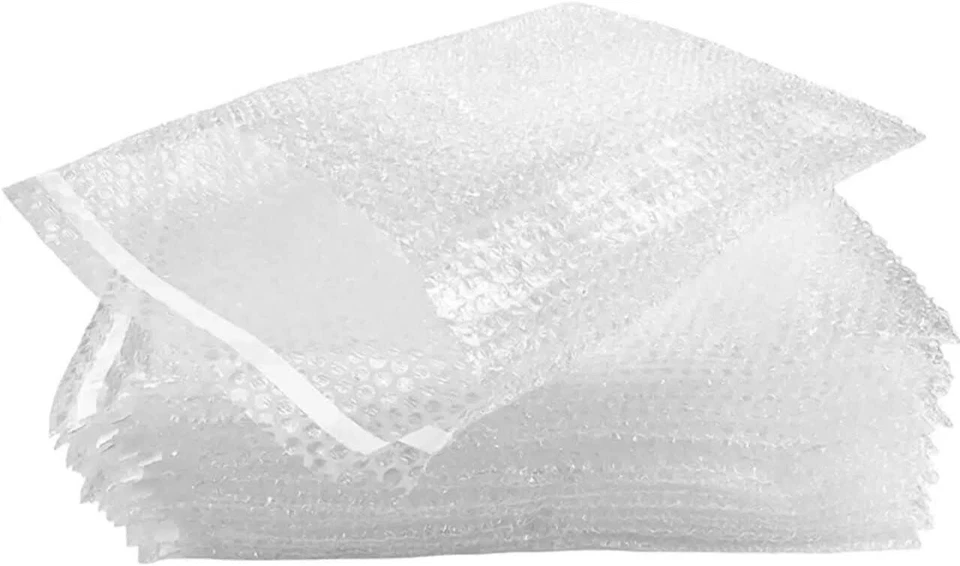 Supply Hut 4x7.5" Bubble Out Pouches Bags Wrap Cushioning - Clear, Pack of 1000