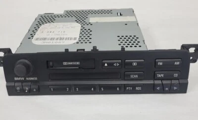 1999-01 BMW 325i 328i 330i 335i AM FM Cassette Player Radio OEM BMW 6512902716 - Image 1 of 4