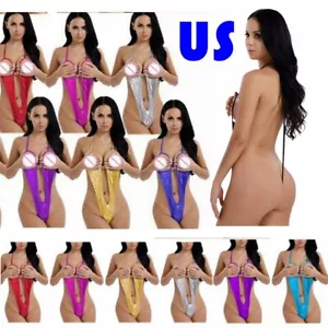 EE. UU. Mujeres Tanga Sin Entrepierna Busto Abierto Babydoll Lencería Ropa de noche Peluches de peluche - Imagen 1 de 141