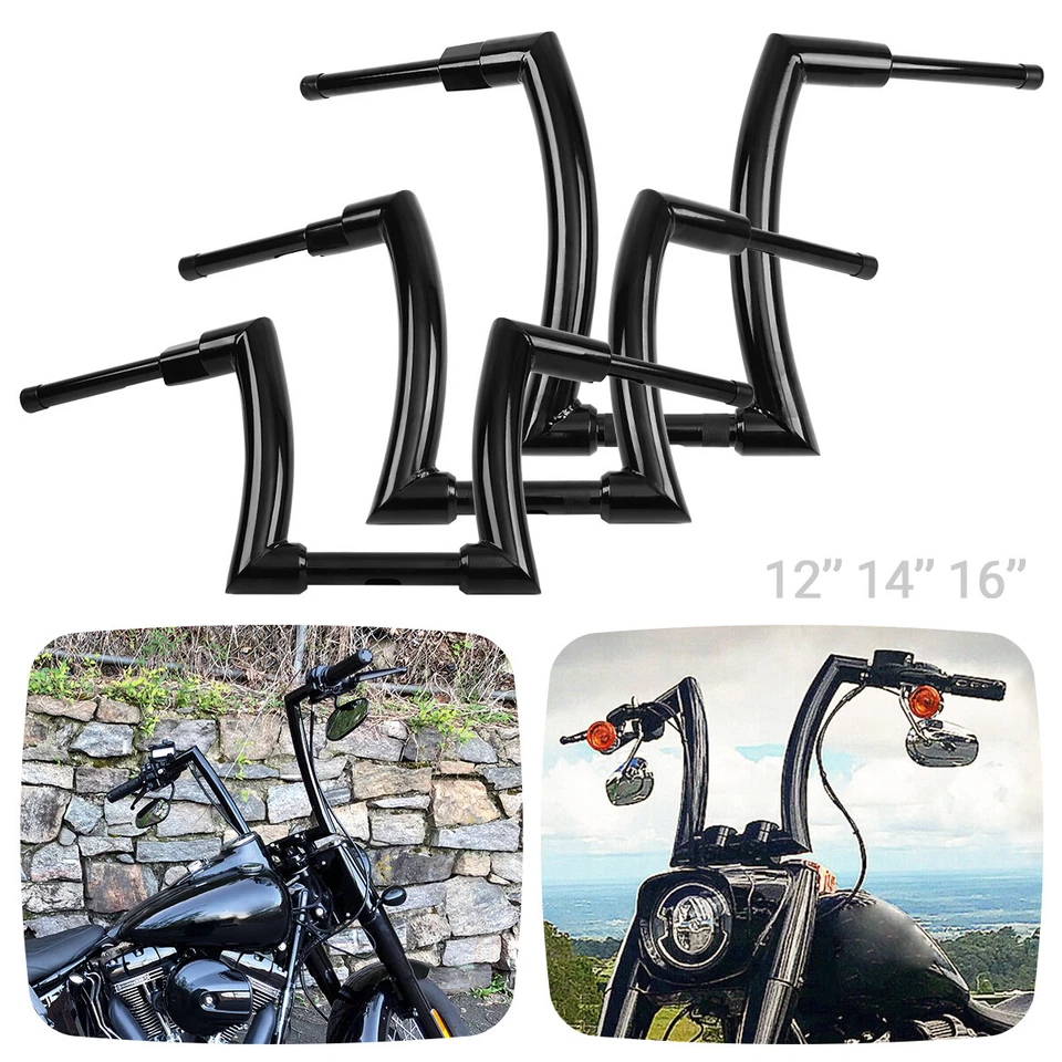 12" 14" 16" Rise APE Hanger Handlebar 2" DNA Monster Fat Bars For Harley Touring - Image 1 of 4