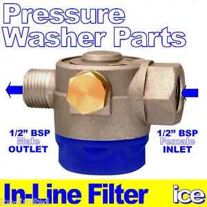 FILTRO INTERPUMP Filtro Acqua Ingresso Filtro Filtro 1/2" BSP MxF Idropulitrice In Linea - Foto 1 di 1